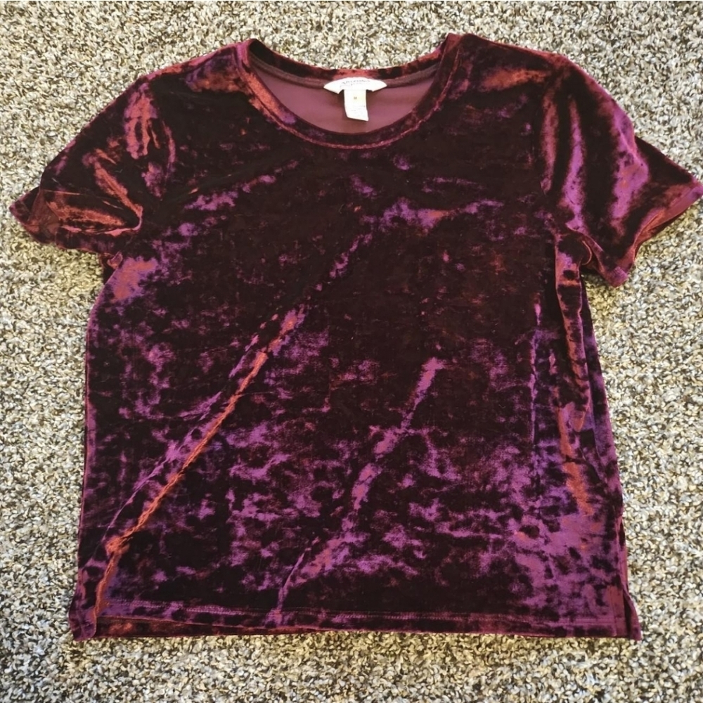 Maroon Velvet crop top
